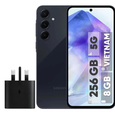 گوشی موبایل سامسونگ مدل Galaxy A55 دو سیم کارت ظرفیت 256 گیگابایت و رم 8 گیگابایت به همراه شارژر سامسونگ – ویتنام